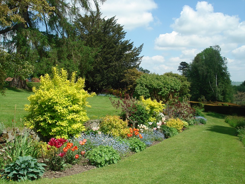 The borders in the gardens